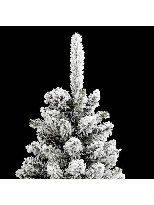 Dirbtinė siaura Kalėdų eglutė su sniegu, 150cm, PVC ir PE