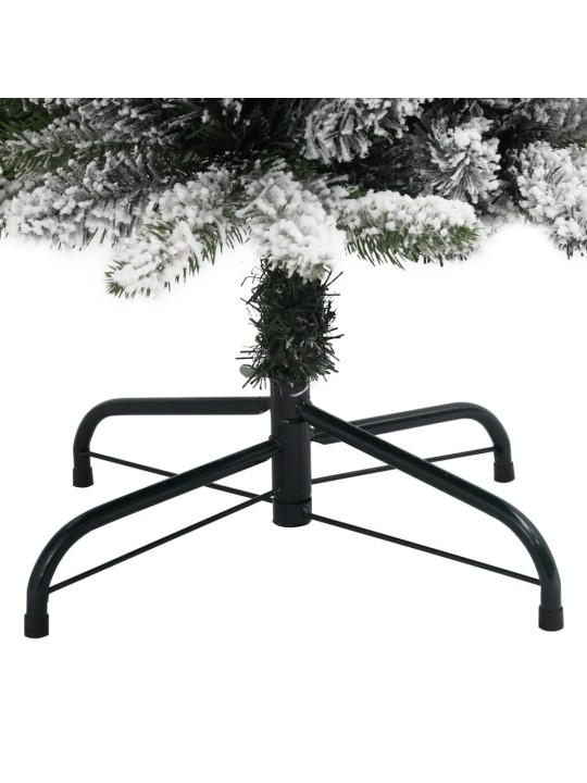 Dirbtinė siaura Kalėdų eglutė su sniegu, 240cm, PVC ir PE