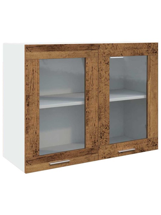 Pakabinama stiklinė spintelė, medienos, 80x31x60cm, mediena