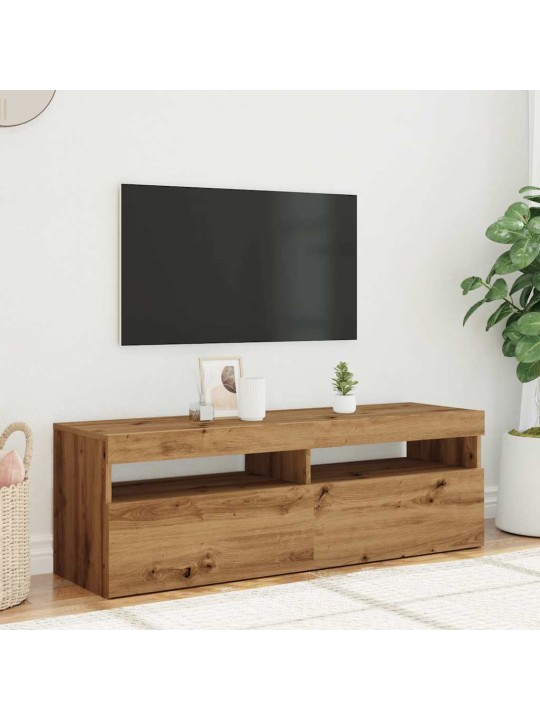 Televizoriaus spintelė su LED, artisano, 120x35x40cm, mediena
