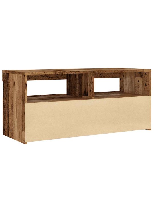 Televizoriaus spintelė su LED, medienos, 90x35x40cm, mediena