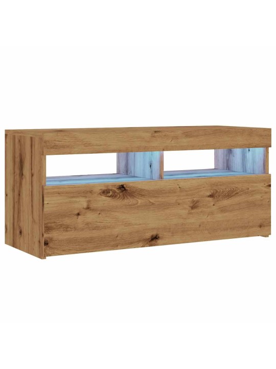 Televizoriaus spintelė su LED, artisano, 90x35x40cm, mediena
