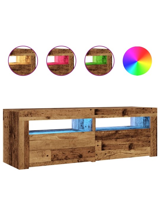 Televizoriaus spintelė su LED, medienos, 120x35x40cm, mediena