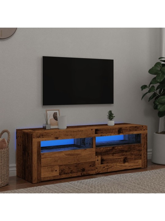Televizoriaus spintelė su LED, medienos, 120x35x40cm, mediena