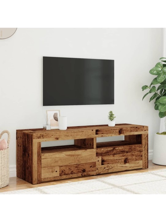 Televizoriaus spintelė su LED, medienos, 120x35x40cm, mediena