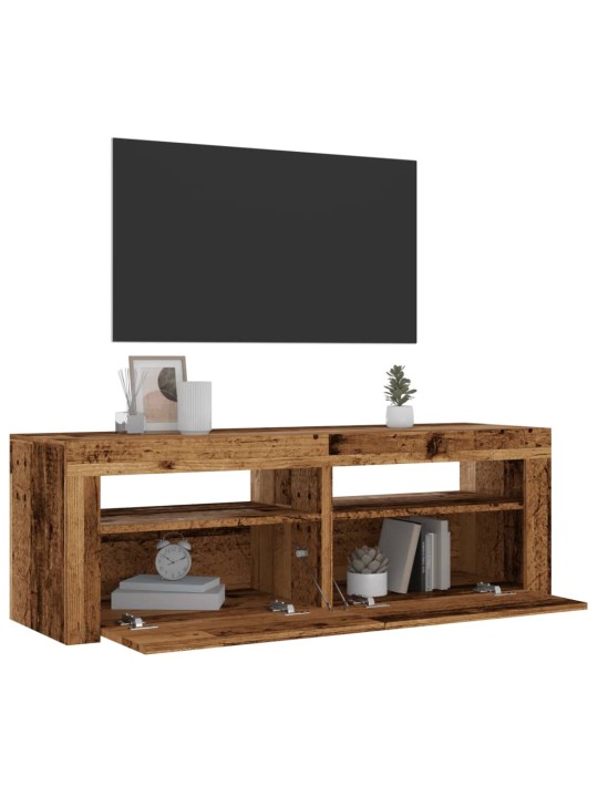 Televizoriaus spintelė su LED, medienos, 120x35x40cm, mediena