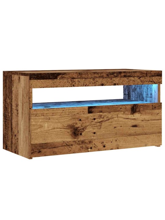 Televizoriaus spintelė su LED, medienos, 75x35x40cm, mediena