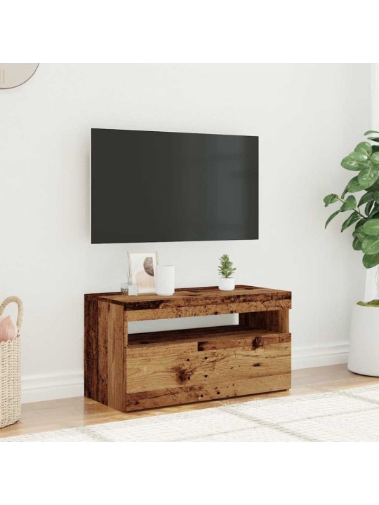 Televizoriaus spintelė su LED, medienos, 75x35x40cm, mediena