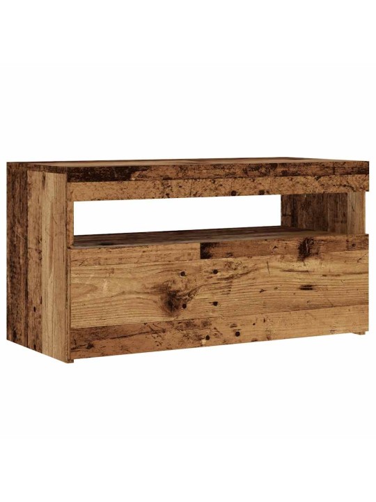 Televizoriaus spintelė su LED, medienos, 75x35x40cm, mediena