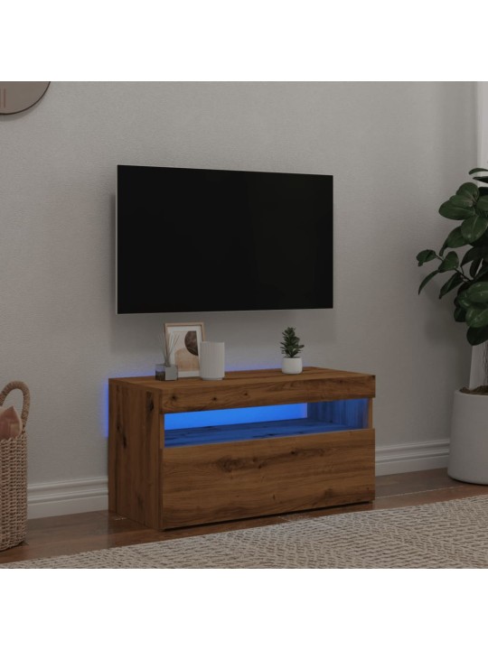 Televizoriaus spintelė su LED, artisano, 75x35x40cm, mediena