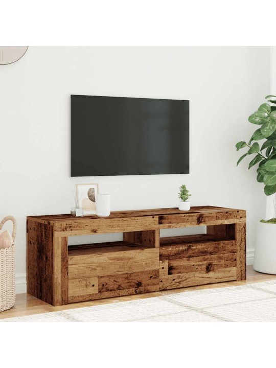 Televizoriaus spintelė su LED, medienos, 120x35x40cm, mediena