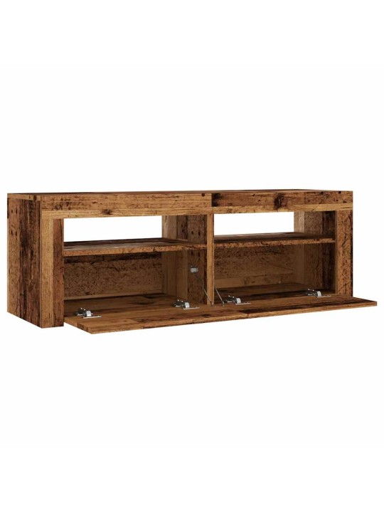 Televizoriaus spintelė su LED, medienos, 120x35x40cm, mediena