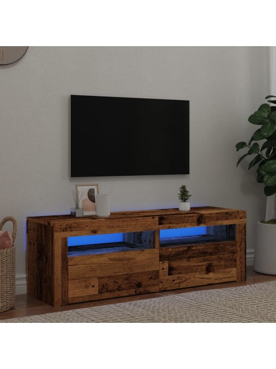 Televizoriaus spintelė su LED, medienos, 120x35x40cm, mediena
