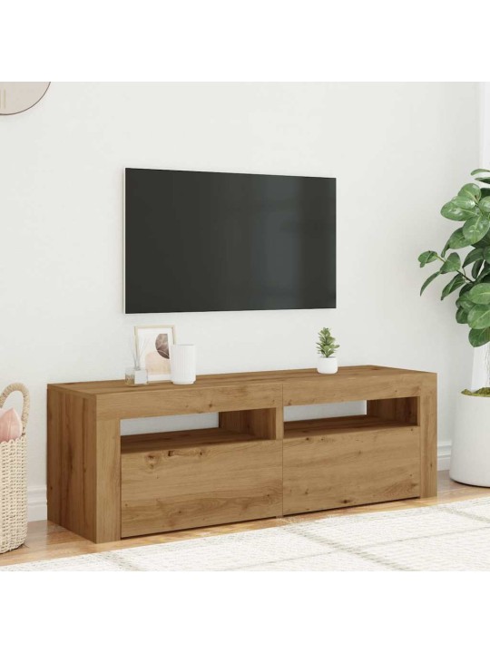 Televizoriaus spintelė su LED, artisano, 120x35x40cm, mediena