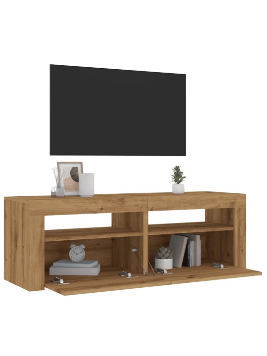 Televizoriaus spintelė su LED, artisano, 120x35x40cm, mediena