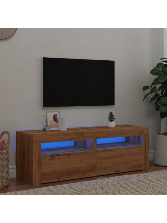 Televizoriaus spintelė su LED, artisano, 120x35x40cm, mediena