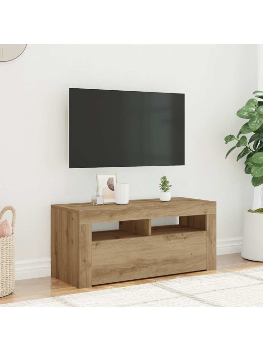 Televizoriaus spintelė su LED, artisano, 90x35x40cm, mediena