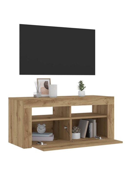 Televizoriaus spintelė su LED, artisano, 90x35x40cm, mediena