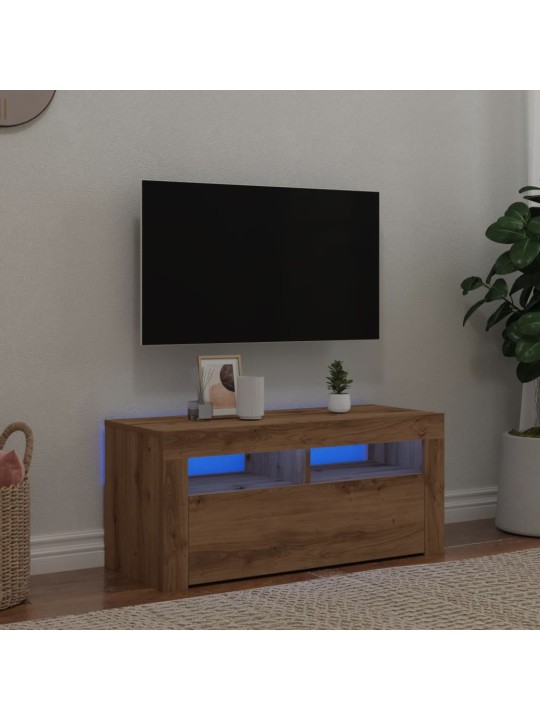 Televizoriaus spintelė su LED, artisano, 90x35x40cm, mediena