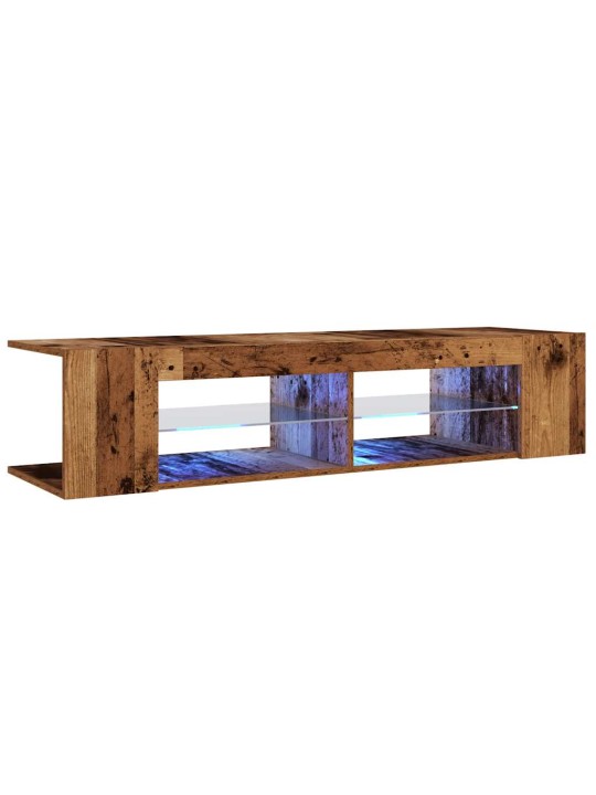 Televizoriaus spintelė su LED, medienos, 135x39x30cm, mediena