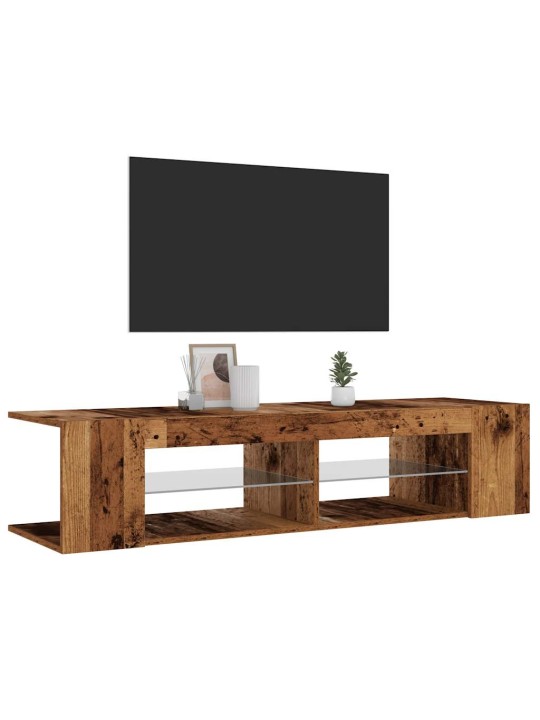 Televizoriaus spintelė su LED, medienos, 135x39x30cm, mediena
