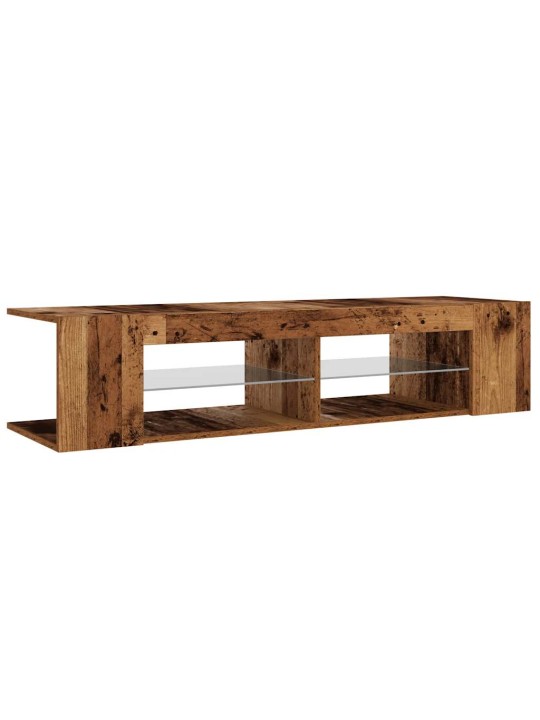 Televizoriaus spintelė su LED, medienos, 135x39x30cm, mediena
