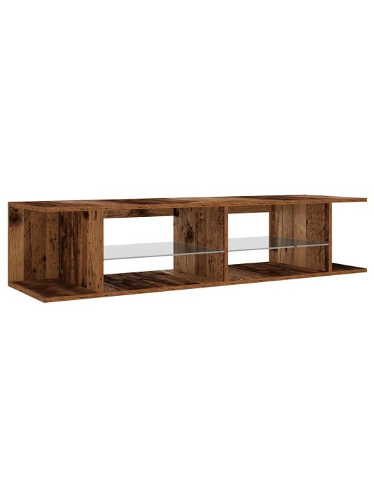 Televizoriaus spintelė su LED, medienos, 135x39x30cm, mediena