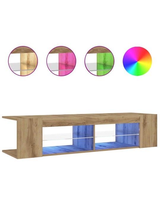 Televizoriaus spintelė su LED, artisano, 135x39x30cm, mediena