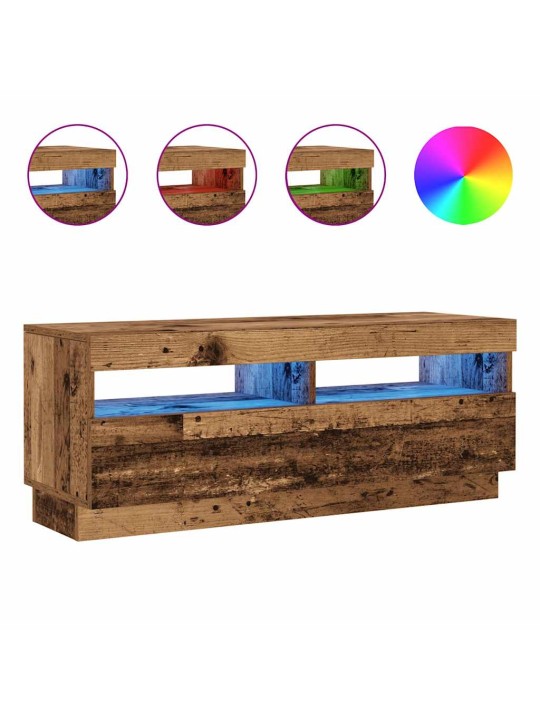 Televizoriaus spintelė su LED, medienos, 100x35x40cm, mediena