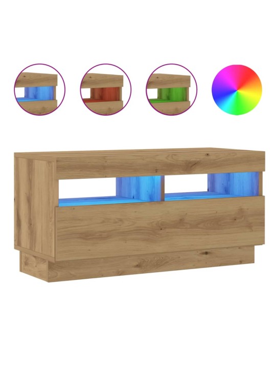 Televizoriaus spintelė su LED, artisano, 80x35x40cm, mediena