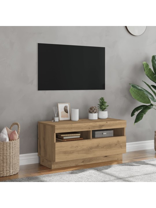 Televizoriaus spintelė su LED, artisano, 80x35x40cm, mediena