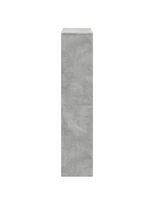 Pertvara/knygų spinta, betono pilka, 131,5x29x131,5cm, 4 aukštų