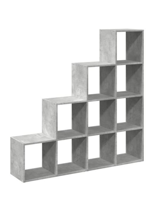 Pertvara/knygų spinta, betono pilka, 131,5x29x131,5cm, 4 aukštų