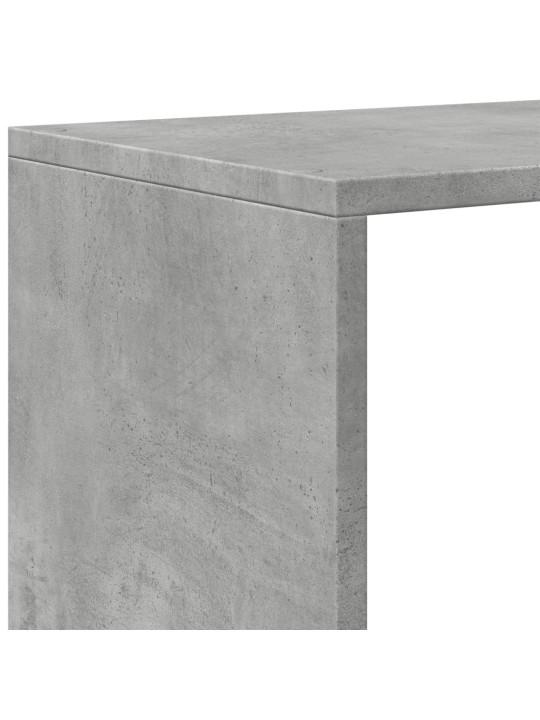 Pertvara/knygų spinta, betono pilka, 131,5x29x131,5cm, 4 aukštų
