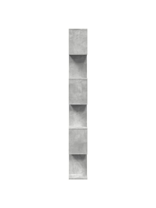 Pertvara/knygų spinta, betono pilka, 70x24x193cm, 6 pakopų