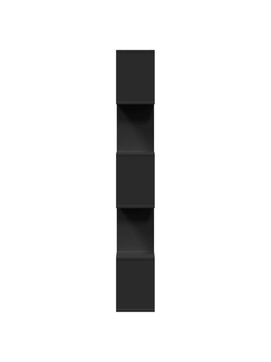 Pertvara/knygų spinta, juoda, 70x24x161cm, mediena, 5 pakopų