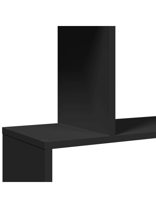 Pertvara/knygų spinta, juoda, 70x24x161cm, mediena, 5 pakopų
