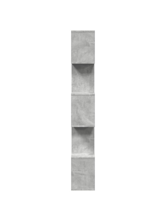Pertvara/knygų spinta, betono pilka, 70x24x161cm, 5 pakopų