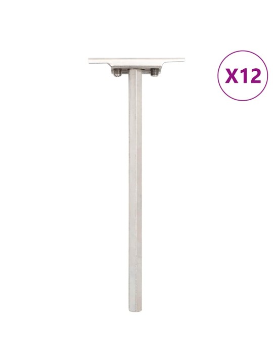 Plūduriuojančių lentynų laikikliai, 12 vnt., Ø12x200 mm, plieno