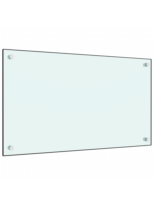 Virtuvės sienelės, 2vnt., baltos, 70x40cm, grūdintas stiklas