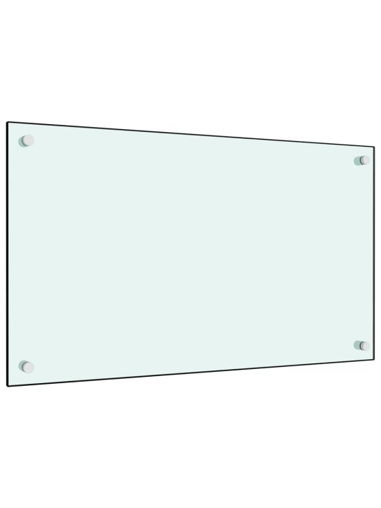 Virtuvės sienelės, 2vnt., baltos, 70x50cm, grūdintas stiklas