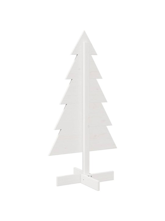 Medinė Kalėdų eglutė, balta, 100cm, pušies medienos masyvas