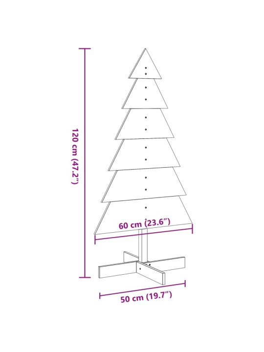 Medinė Kalėdų eglutė, 120cm, pušies medienos masyvas