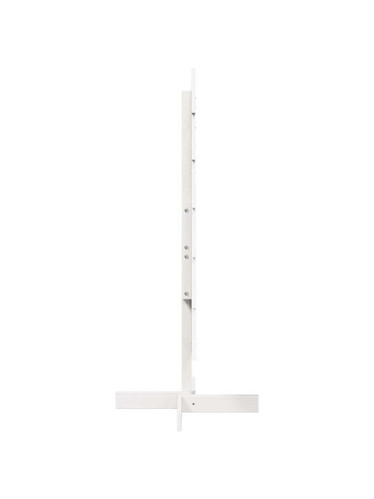 Medinė Kalėdų eglutė, balta, 120cm, pušies medienos masyvas