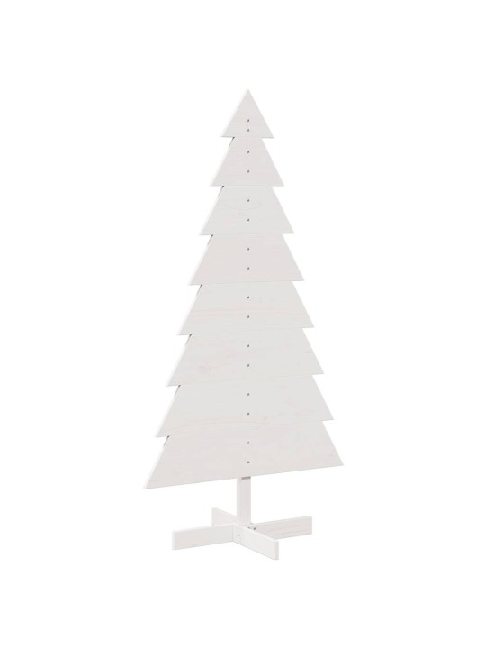 Medinė Kalėdų eglutė, balta, 150cm, pušies medienos masyvas