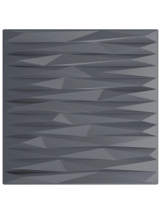 Sienų plokštės, 48vnt., pilkos, 50x50cm, XPS, 12m², akmens
