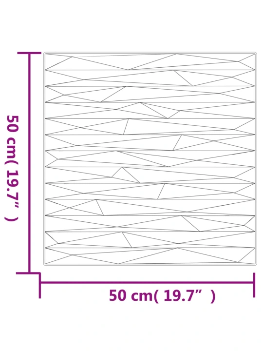 Sienų plokštės, 48vnt., pilkos, 50x50cm, XPS, 12m², akmens