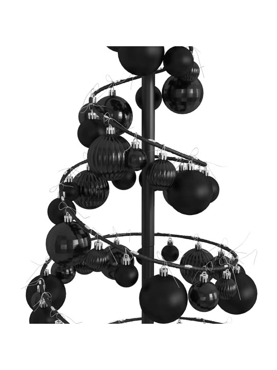 Šviečianti Kalėdų eglutė žaisliukais, 80 LED, kūgio formos
