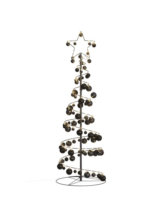 Šviečianti Kalėdų eglutė žaisliukais, 100 LED, kūgio formos