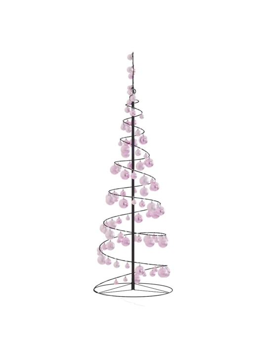 Šviečianti Kalėdų eglutė žaisliukais, 100 LED, kūgio formos